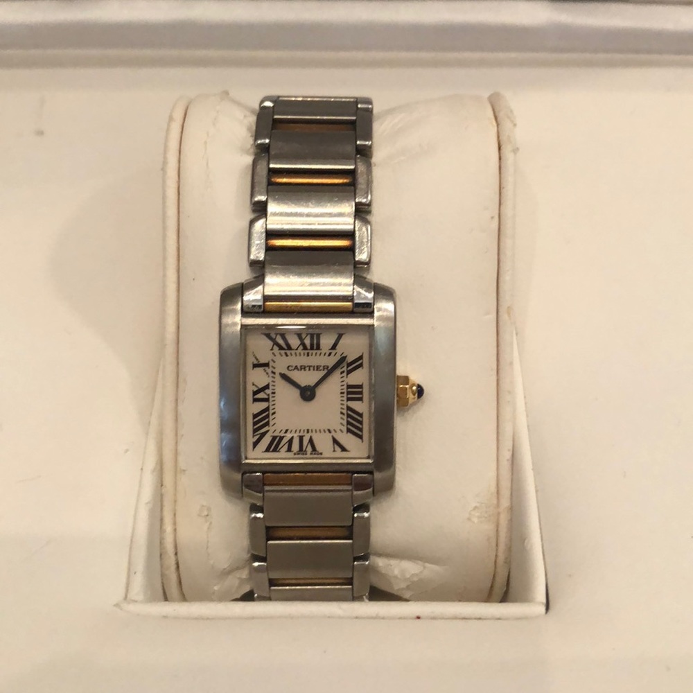 ///SOLD////CARTIER TANK FRANCAISE 2 TONE 26MM